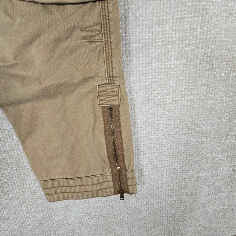 Old Navy Surplus Co Boys 7 Cargo Pants Khaki Beige Zipper Ankle Vintage Y2K 2007